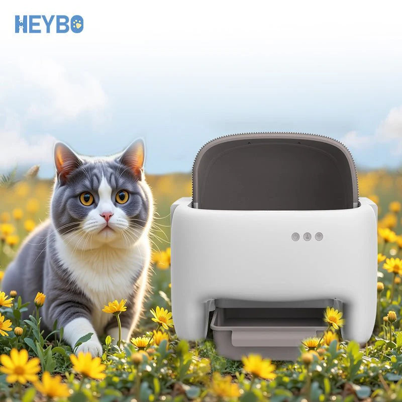 HEYBO Self Cleaning Litter Box Automatic Cat Litter Box with Safety Protection