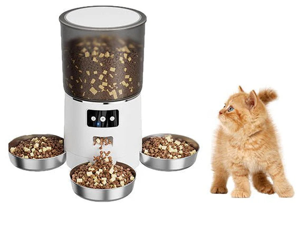 HEYBO Automatic Cat Feeder Smart App-Controlled Pet Feeder with 3 Bowls